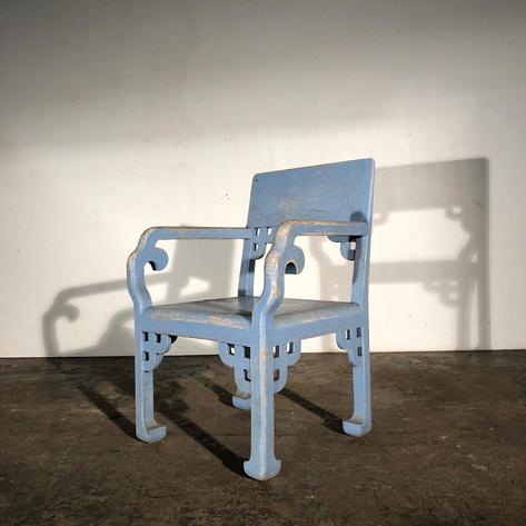1920 blue armchair 