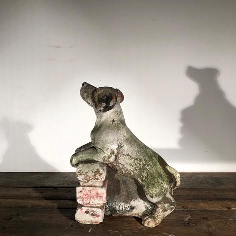 1950 concrete dog