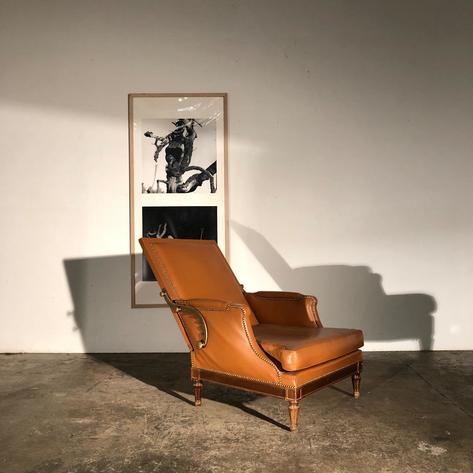 1950 leather lounge armchair 