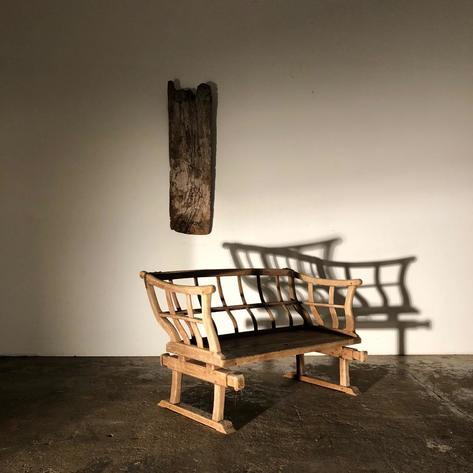 Curious oak sofa