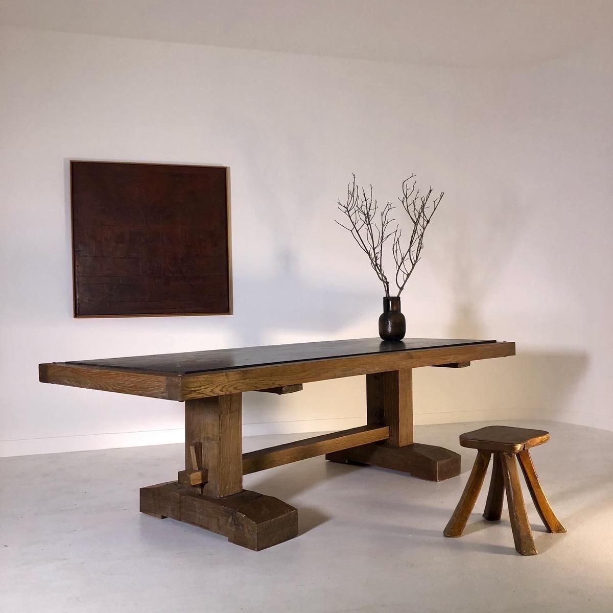 Large 1960 rustic modern table 